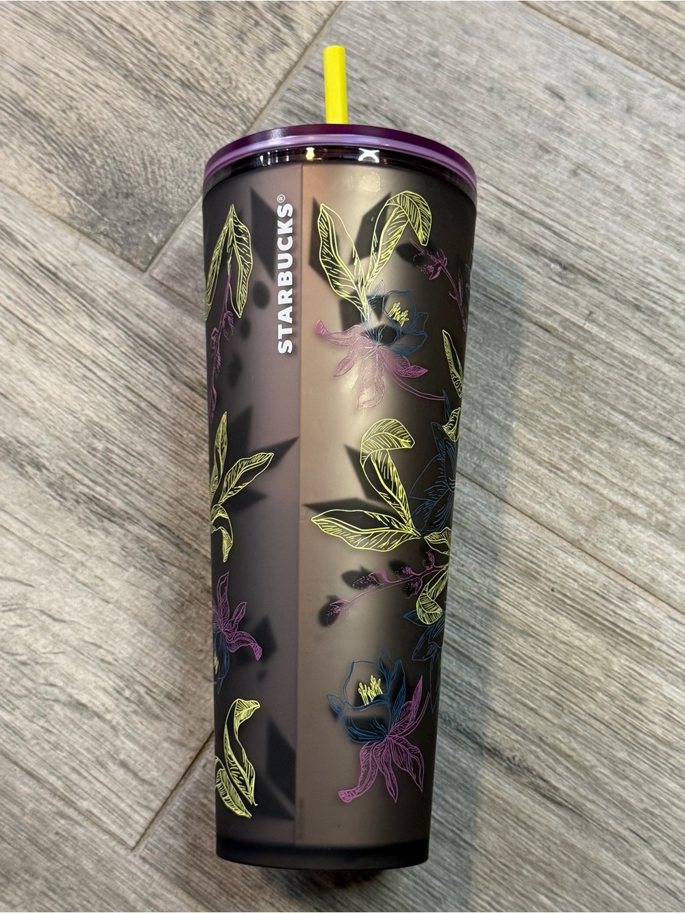 Starbucks 2024 Release Winter Purple Floral 24oz Venti Tumbler Cold Cup